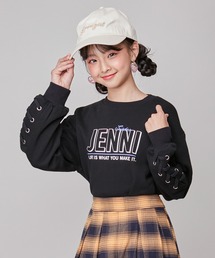 SISTER JENNI | そでレースアップロゴトレーナー(スウェット)