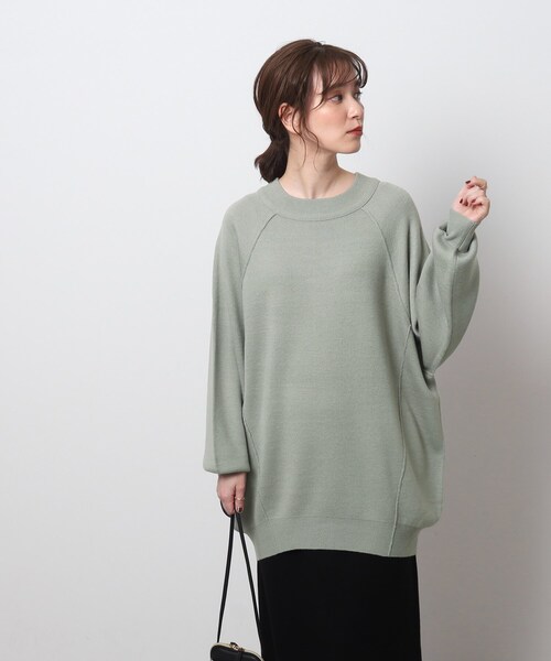 SHOO・LA・RUE(シューラルー)の「◆【体型カバー】ビッグシルエット なめらか ドルマンニット(ニット/セーター・レディース・ベージュ/アイボリー/グリーン系/ピンク系/チャコールグレー・00)」の14枚目の写真