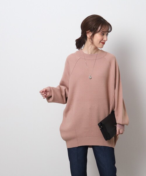 SHOO・LA・RUE(シューラルー)の「◆【体型カバー】ビッグシルエット なめらか ドルマンニット(ニット/セーター・レディース・ベージュ/アイボリー/グリーン系/ピンク系/チャコールグレー・00)」の19枚目の写真