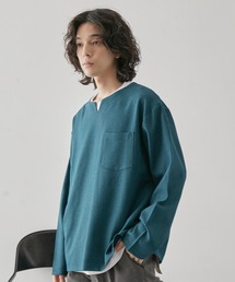キーネックアンサンブルプルオーバー