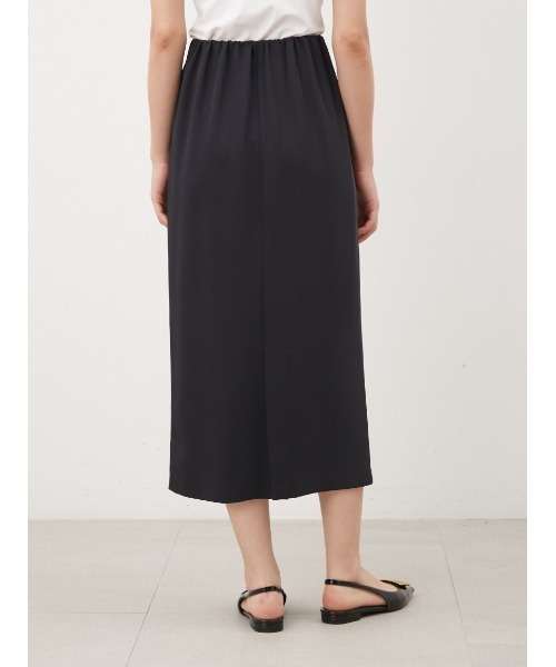 Mila Owen（ミラオーウェン）の「SET UPウエストゴムストレートスカート【手洗い可能】（スカート・レディース・ブラック/ネイビー/ピンク・1/0）」の6枚目の写真