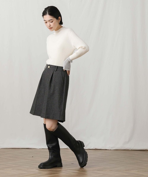 Gready Brilliant（グレディブリリアン）の「リブボトルＮ袖バイカラーニット（ニット/セーター・レディース・アイボリー/ブラック/トップグレー・FREE）」の22枚目の写真