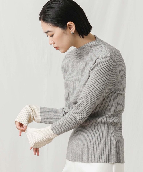 セール】リブボトルN袖バイカラーニット（ニット/セーター）｜Gready