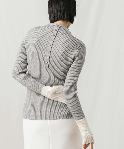 グレディブリリアン 新品未使用 バイカラーラメラインニット ニット トップス Gready Brilliant（グレディブリリアン）の「リブボトルN袖バイカラー