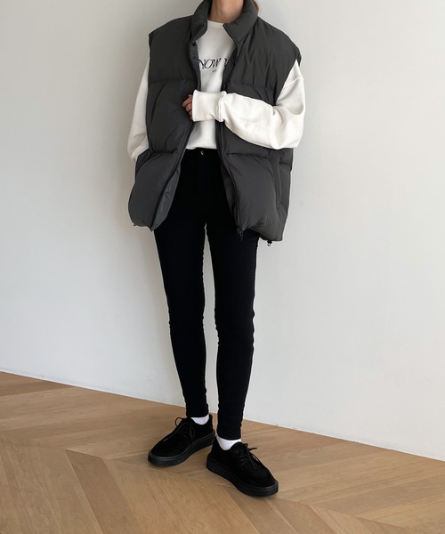 CANAL JEAN（キャナルジーン）の「El mar　あったかスキニーパンツ（その他パンツ・レディース・ブラック/ベージュ・SMALL/MEDIUM）」の5枚目の写真