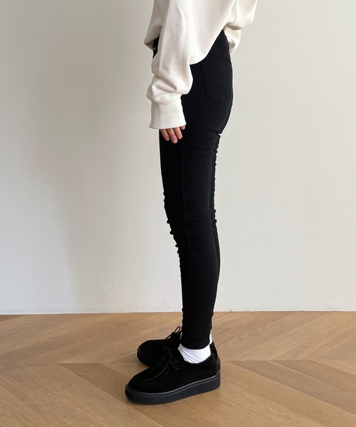 CANAL JEAN（キャナルジーン）の「El mar　あったかスキニーパンツ（その他パンツ・レディース・ブラック/ベージュ・SMALL/MEDIUM）」の9枚目の写真