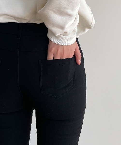 CANAL JEAN（キャナルジーン）の「El mar　あったかスキニーパンツ（その他パンツ・レディース・ブラック/ベージュ・SMALL/MEDIUM）」の12枚目の写真