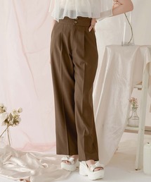 折り返しストレートパンツ/【WEB/EC限定商品】
