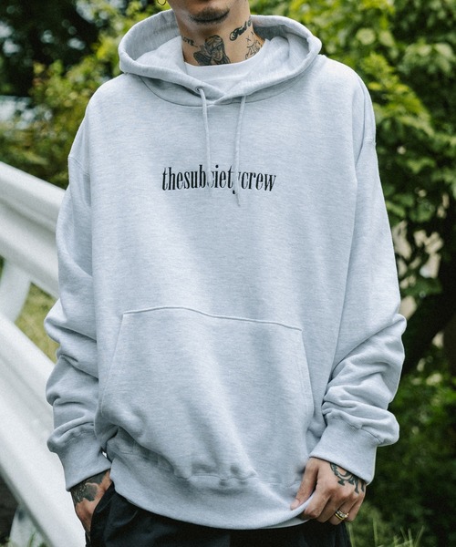 Subciety（サブサエティ）の「CREW PARKA（パーカー・メンズ・アッシュ/ブラック×ホワイト/ブラック×パープル/ネイビー・XX-LARGE/LARGE/MEDIUM/X-LARGE/SMALL）」の4枚目の写真