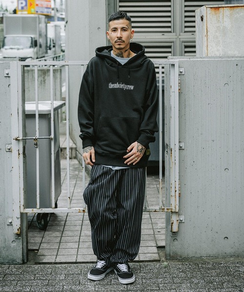 Subciety（サブサエティ）の「CREW PARKA（パーカー・メンズ・アッシュ/ブラック×ホワイト/ブラック×パープル/ネイビー・XX-LARGE/LARGE/MEDIUM/X-LARGE/SMALL）」の10枚目の写真