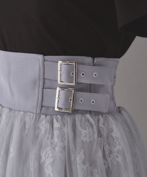 emiriawiz(エミリアウィズ)の「Double buckle volume tulle skirt(スカート・レディース・ブラック/グレー/ベージュ・SMALL/MEDIUM)」の15枚目の写真