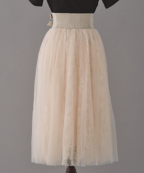 emiriawiz(エミリアウィズ)の「Double buckle volume tulle skirt(スカート・レディース・ブラック/グレー/ベージュ・SMALL/MEDIUM)」の8枚目の写真