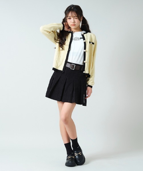 by LOVEiT（バイラビット）の「パールボタンニットカーディガン（カーディガン/ボレロ・キッズ・アイボリー/モカ/ブラック・130cm/150cm/160cm/140cm/120cm）」の5枚目の写真