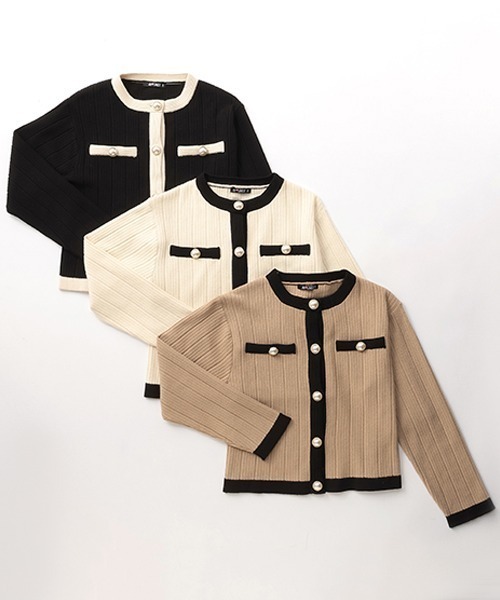 by LOVEiT（バイラビット）の「パールボタンニットカーディガン（カーディガン/ボレロ・キッズ・アイボリー/モカ/ブラック・130cm/150cm/160cm/140cm/120cm）」の8枚目の写真