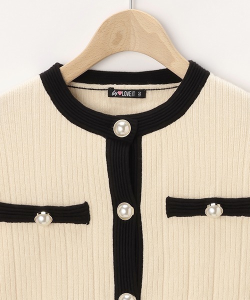 by LOVEiT（バイラビット）の「パールボタンニットカーディガン（カーディガン/ボレロ・キッズ・アイボリー/モカ/ブラック・130cm/150cm/160cm/140cm/120cm）」の12枚目の写真
