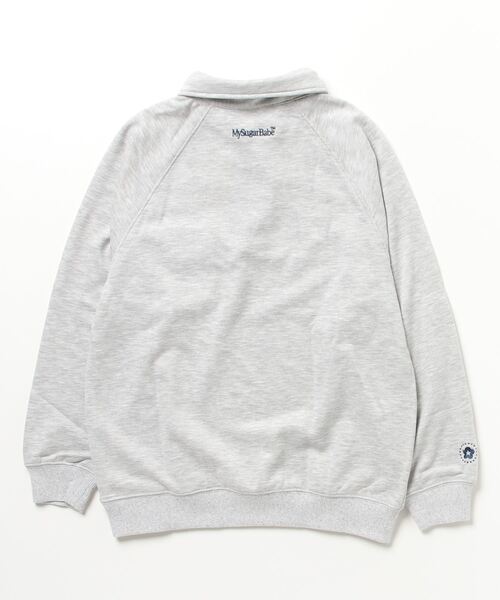 My sugar Babe(マイシュガーベイブ)の「MSB patch logo sweat polo shirt(スウェット・メンズ・ブルー/グレー/グリーン/アイボリー・LARGE/MEDIUM)」の5枚目の写真