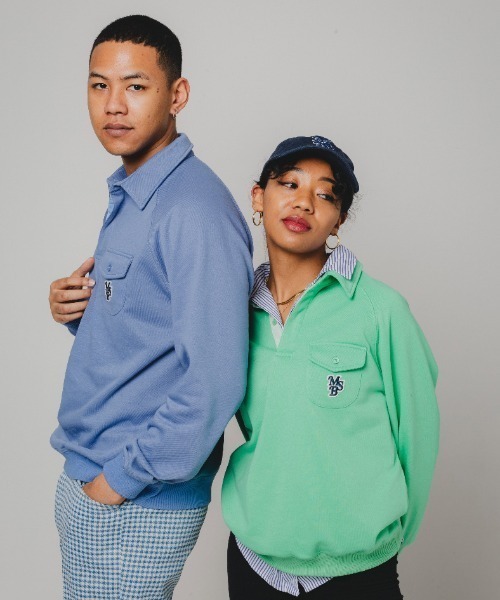 【セール】MSB patch logo sweat polo shirt（スウェット）｜My sugar Babe（マイシュガーベイブ）