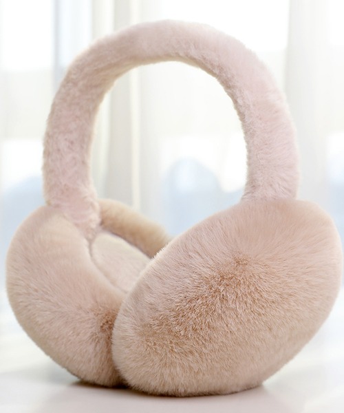 Drawerドゥロワー ★ファーイヤーマフ★新品未使用 FURLA 耳当て イヤーマフ イヤーマフラー ”ハート” フェイクファー