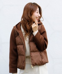 Ehre style（エーレスタイル）の「お仕事でもOK！パーカージップアップアウター総裏であたたかい（ダウンジャケット/コート）」