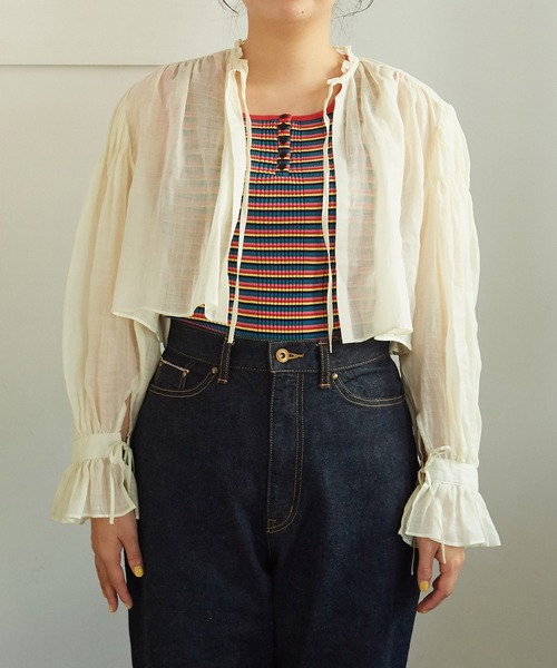 【新品タグ付】Dot &amp; Stripes CHILD WOMAN ラミーブラウス Dot＆Stripes CHILD WOMAN（ドットアンドストライプス チャイルド