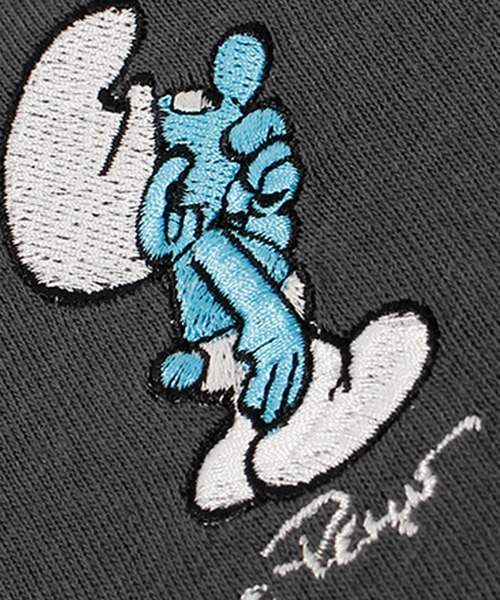 ALWAYS GOOD TIME(オルウェイズグッドタイム)の「【THE SMURFS/スマーフ】ワンポイント刺繍/プリントクルーネックロンT(Tシャツ/カットソー・メンズ・スミクロ/オートミール・L/LL/M)」の11枚目の写真