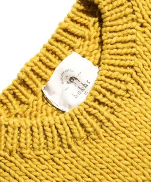 bukht(ブフト)の「BUKHT / ブフト PERUVIAN HAND KNIT SWEATER ペルー産ハンドニットセーター(ニット/セーター・メンズ・ブルー/オレンジ/マスタード/ダークブラウン/パープル・ONE SIZE)」の16枚目の写真