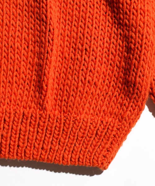 bukht(ブフト)の「BUKHT / ブフト PERUVIAN HAND KNIT SWEATER ペルー産ハンドニットセーター(ニット/セーター・メンズ・ブルー/オレンジ/マスタード/ダークブラウン/パープル・ONE SIZE)」の17枚目の写真