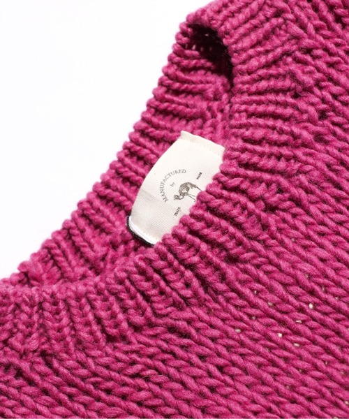 bukht(ブフト)の「BUKHT / ブフト PERUVIAN HAND KNIT SWEATER ペルー産ハンドニットセーター(ニット/セーター・メンズ・ブルー/オレンジ/マスタード/ダークブラウン/パープル・ONE SIZE)」の13枚目の写真