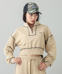 X-girl | CROPPED HALF ZIP SWEAT TOP(スウェット)