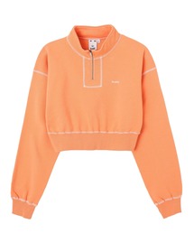 X-girl | CROPPED HALF ZIP SWEAT TOP(スウェット)