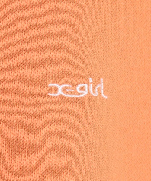 X-girl(エックスガール)の「CROPPED HALF ZIP SWEAT TOP(スウェット・レディース・ベージュ/チャコール/オレンジ・M/S)」の8枚目の写真