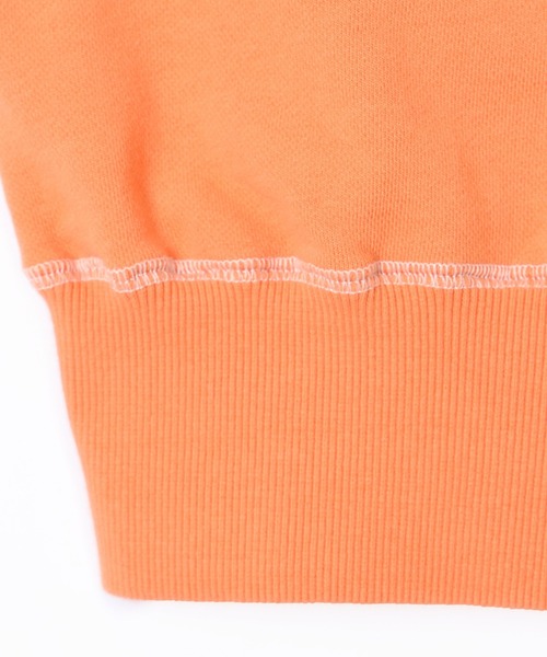 X-girl(エックスガール)の「CROPPED HALF ZIP SWEAT TOP(スウェット・レディース・ベージュ/チャコール/オレンジ・M/S)」の10枚目の写真