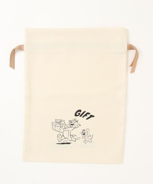 Tom＆Jerry（トムアンドジェリー）の「【公式】TOMandJERRY ラッピング巾着ポーチ（ラッピングキット・レディース・ベージュ・S/M/L）」の11枚目の写真