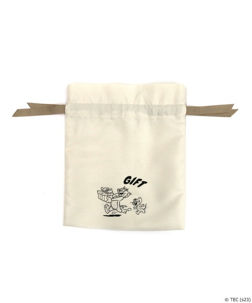 Tom＆Jerry（トムアンドジェリー）の「【公式】TOMandJERRY ラッピング巾着ポーチ（ラッピングキット・レディース・ベージュ・S/M/L）」の3枚目の写真