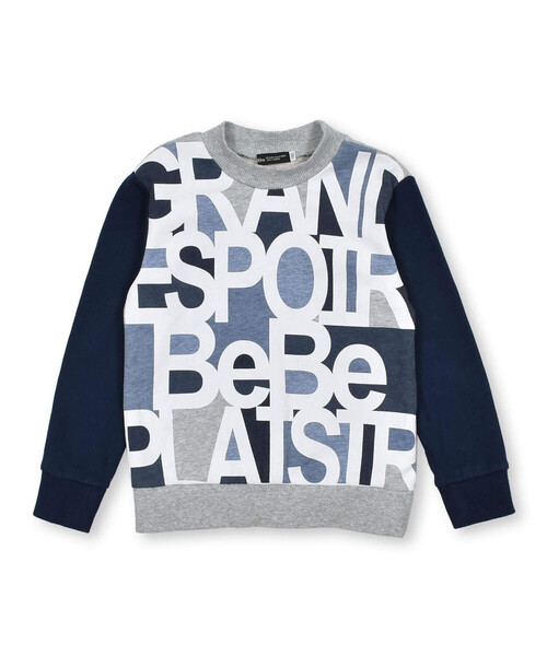 BeBe（ベベ）の「BIGロゴ配色トレーナー(80~150cm)（スウェット・キッズ・ブラック系その他/ブルー系その他・150cm/130cm/100cm/140cm/120cm/80ｃｍ/90cm/110cm）」の17枚目の写真