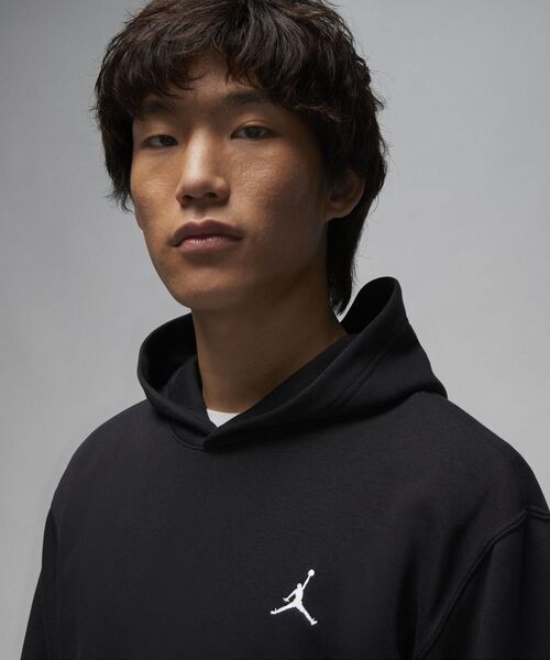 JORDAN BRAND（ジョーダンブランド）の「ジョーダン エッセンシャル メンズ ループバック フリース プルオーバー パーカー / Jordan Essentials Men's Loopback Fleece Pullover Hoodie＜S-3XL 展開＞（パーカー・メンズ・ヘザーグレー/ブラック・XL/S/3XL/M/L/2XL）」の4枚目の写真