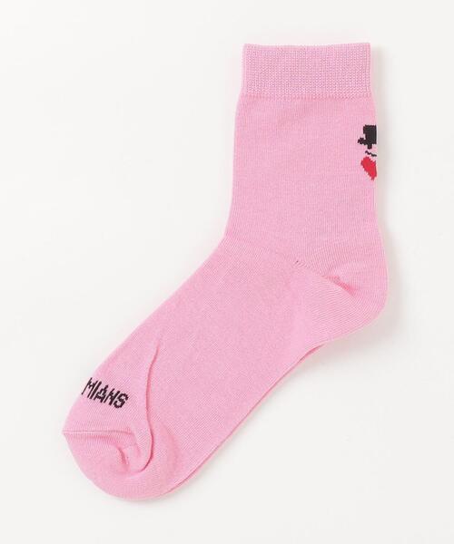 BOHEMIANS（ボヘミアンズ）の「BOHEMIANS/ボヘミアンズ　BACK LOVE&HAT SOCKS ソックス　ウィメンズ（ソックス/靴下・レディース・ホワイト/ブラック/ピンク/モスグリーン・F）」の8枚目の写真