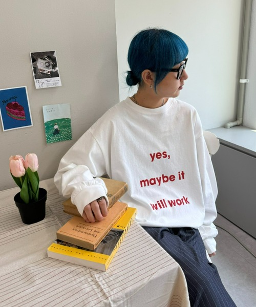 CIAOPANIC TYPY（チャオパニックティピー）の「【UNISEX】メッセージプリントロンTee（Tシャツ/カットソー・メンズ・グレー/イエロー/ホワイト/グレー系その他/ブラック/ブラウン/ブルー・LARGE/MEDIUM）」の14枚目の写真