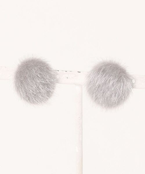 SPIGA（スピーガ）の「ﾌｧｰﾎﾞﾀﾝﾋﾟｱｽ（ピアス（両耳用）・レディース・ホワイト/ピンク/ボルドー/ブラウン/グレー/ブラック・FREE）」の4枚目の写真