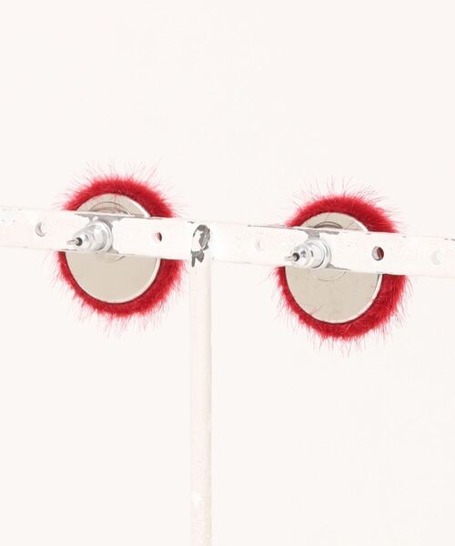 SPIGA（スピーガ）の「ﾌｧｰﾎﾞﾀﾝﾋﾟｱｽ（ピアス（両耳用）・レディース・ホワイト/ピンク/ボルドー/ブラウン/グレー/ブラック・FREE）」の7枚目の写真