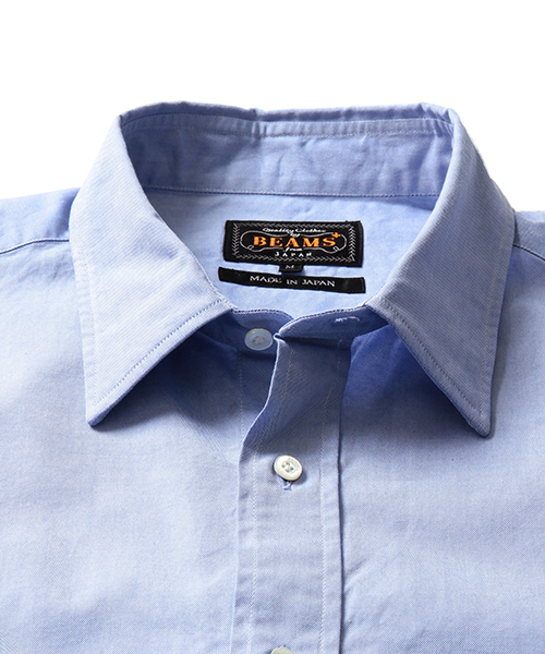 BEAMS PLUS（ビームスプラス）の「BEAMS PLUS / 120/3 オックスフォード レギュラーカラーシャツ（シャツ/ブラウス・メンズ・ホワイト/サックスブルー・MEDIUM/LARGE/X-LARGE/SMALL/XX-LARGE/X-SMALL）」の3枚目の写真