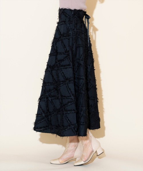 WILLSELECTION（ウィルセレクション）の「フェザージャガードフレアスカート（スカート・レディース・オフホワイト/ブラック/ピンク・FREE）」の15枚目の写真