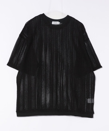 【ATELANE】カットレースクルーショートスリーブTシャツ/メンズ