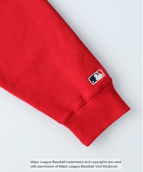 MLB(メジャーリーグベースボール)の「【MLB別注】ワッペン刺繍プリントハーフジップスウェット(スウェット・メンズ・ブラック/グレー/レッド・XL/M/L)」の14枚目の写真