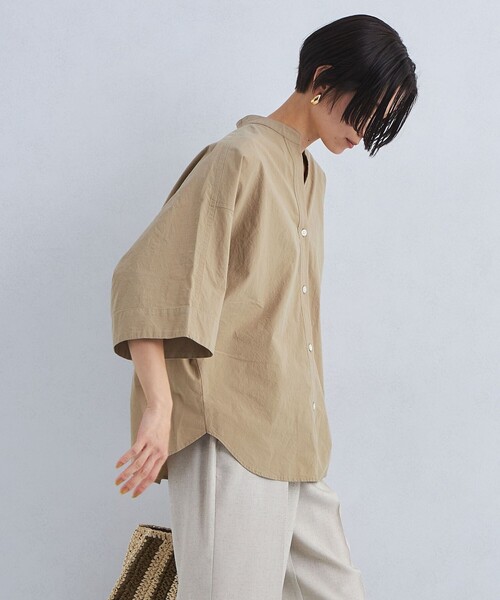 green label relaxing（グリーンレーベルリラクシング）の「ワッシャー ドルマンスリーブ シャツ（シャツ/ブラウス・レディース・ベージュ/ネイビー/ホワイト・FREE）」の14枚目の写真