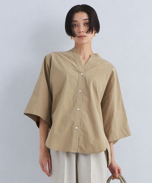 新品☆green label relaxing ワッシャードルマンスリーブシャツ green label relaxing（グリーンレーベルリラクシング）の