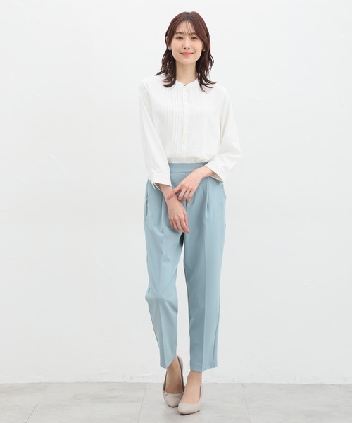 Honeys(ハニーズ)の「8分袖ピンタックブラウス(シャツ/ブラウス・レディース・ホワイト/ライトグレー/ブラック/サックスブルー/ライトピンク/ピンク系その他・S/M/L/LL/3L)」の17枚目の写真