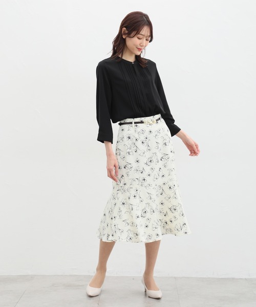 Honeys(ハニーズ)の「8分袖ピンタックブラウス(シャツ/ブラウス・レディース・ホワイト/ライトグレー/ブラック/サックスブルー/ライトピンク/ピンク系その他・S/M/L/LL/3L)」の19枚目の写真