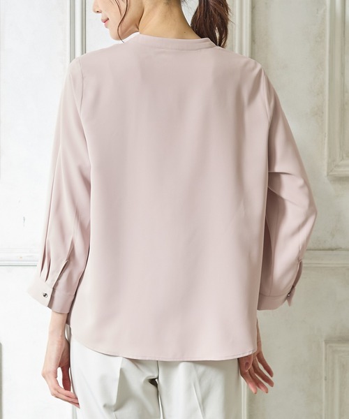 Honeys(ハニーズ)の「8分袖ピンタックブラウス(シャツ/ブラウス・レディース・ホワイト/ライトグレー/ブラック/サックスブルー/ライトピンク/ピンク系その他・S/M/L/LL/3L)」の10枚目の写真