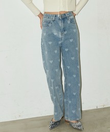 Auntie Rosa Holiday | ハートプリントデニム / サイズ展開あり(デニムパンツ)